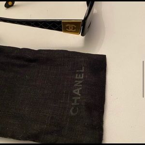 Authentic Black Quilted Vintage Chanel Sunglasses